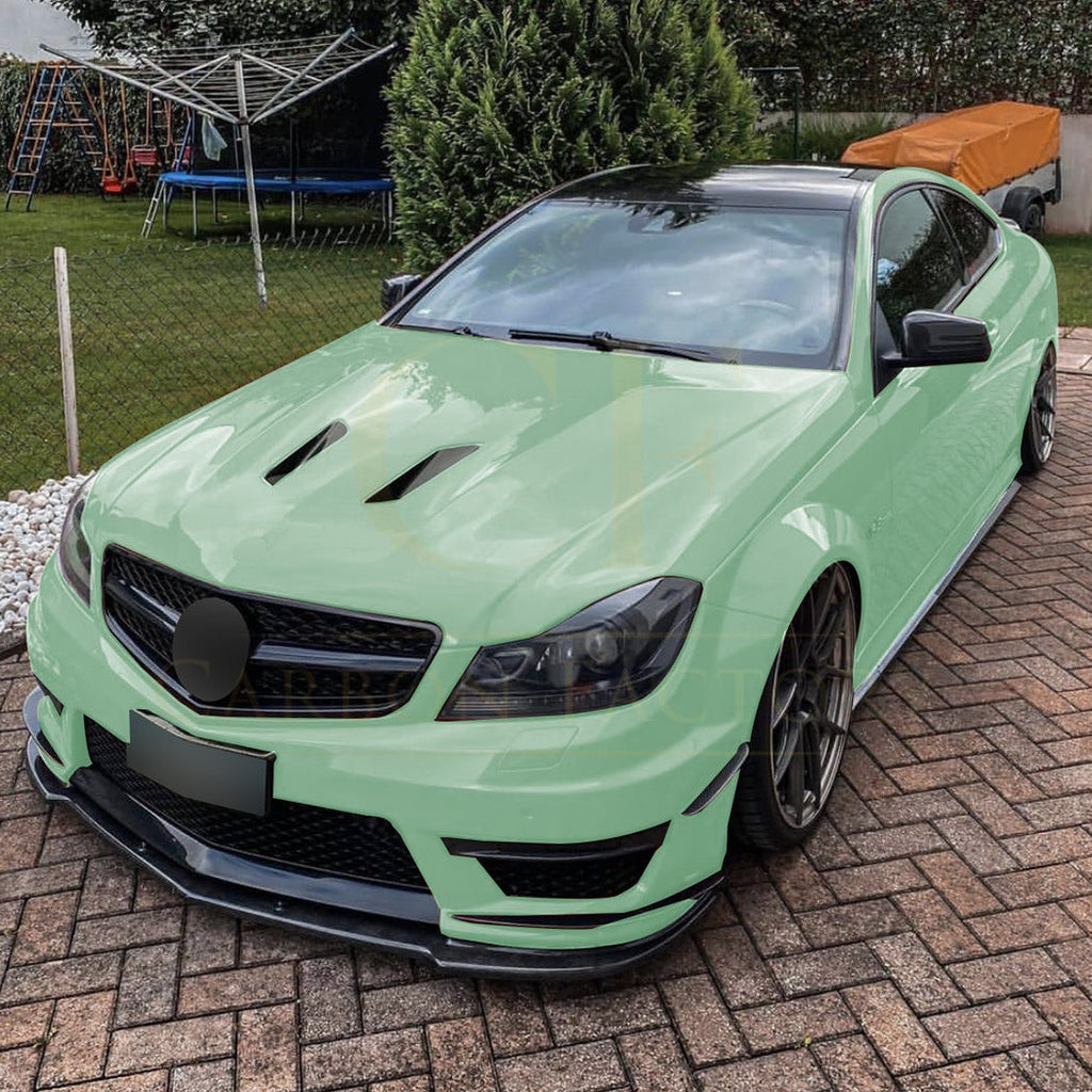 V Style Gloss Black Front Splitter for Mercedes Benz W204 C63 11-14