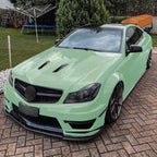 V Style Gloss Black Front Splitter for Mercedes Benz W204 C63 11-14