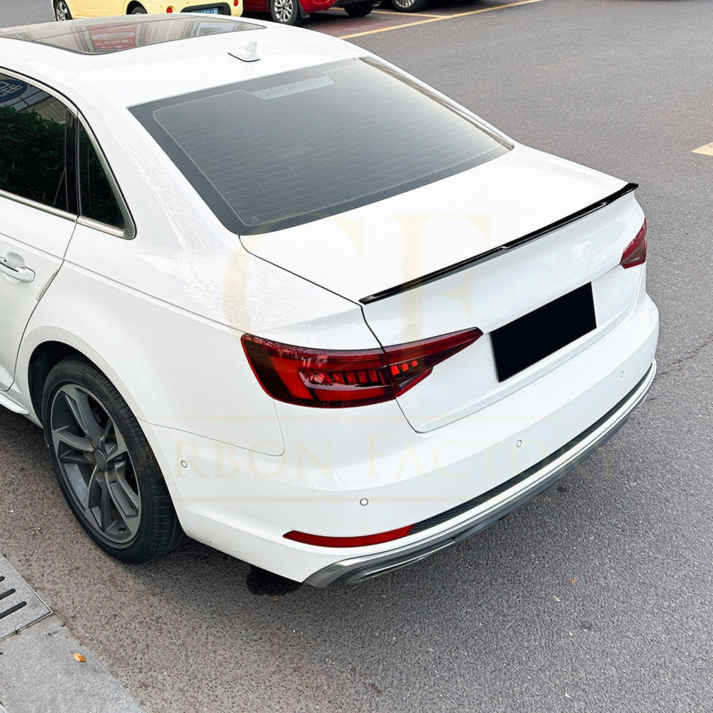 V Style Gloss Black Boot Spoiler for Audi A4 S4 B9 B9.5 15-25