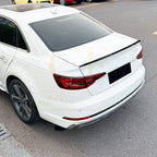 V Style Gloss Black Boot Spoiler for Audi A4 S4 B9 B9.5 15-25
