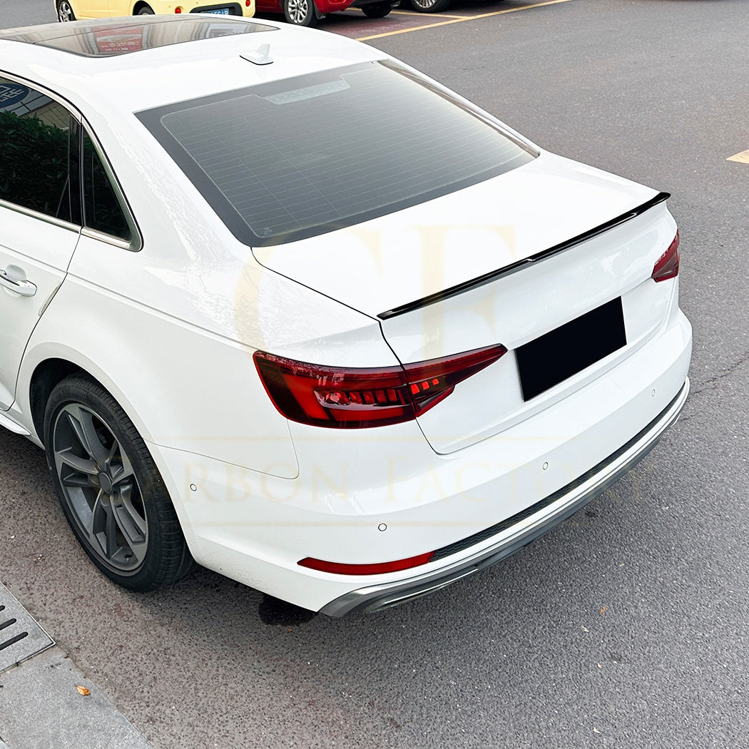 V Style Gloss Black Boot Spoiler for Audi A4 S4 B9 B9.5 15-25