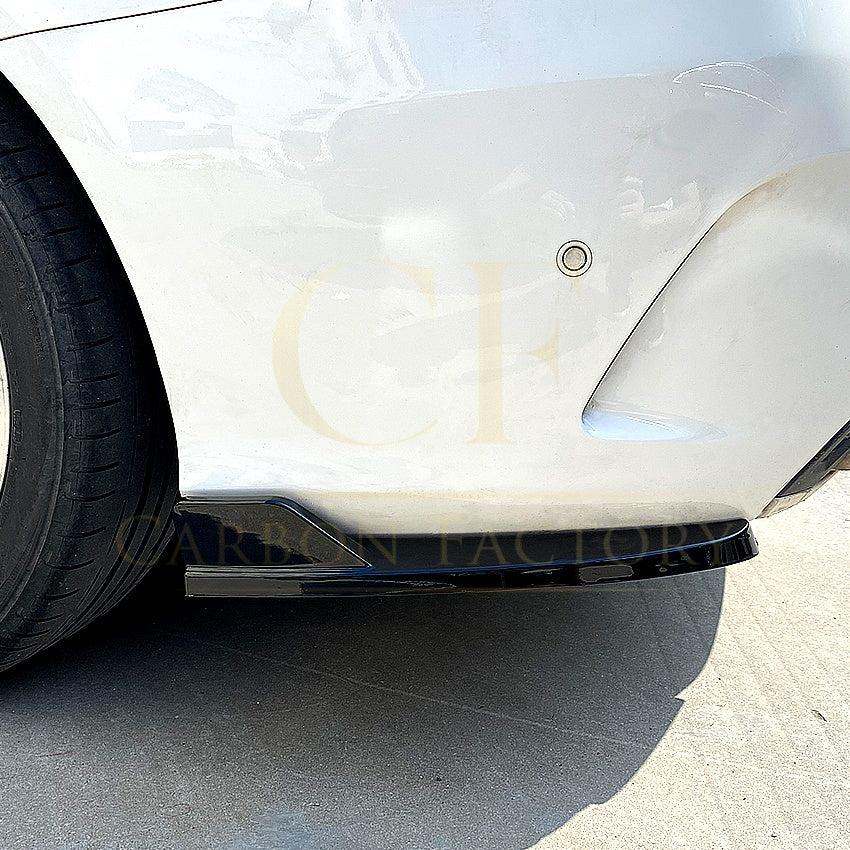 Gloss Black Rear Bumper Spats for Mercedes Benz W205 C Class Saloon 15-21