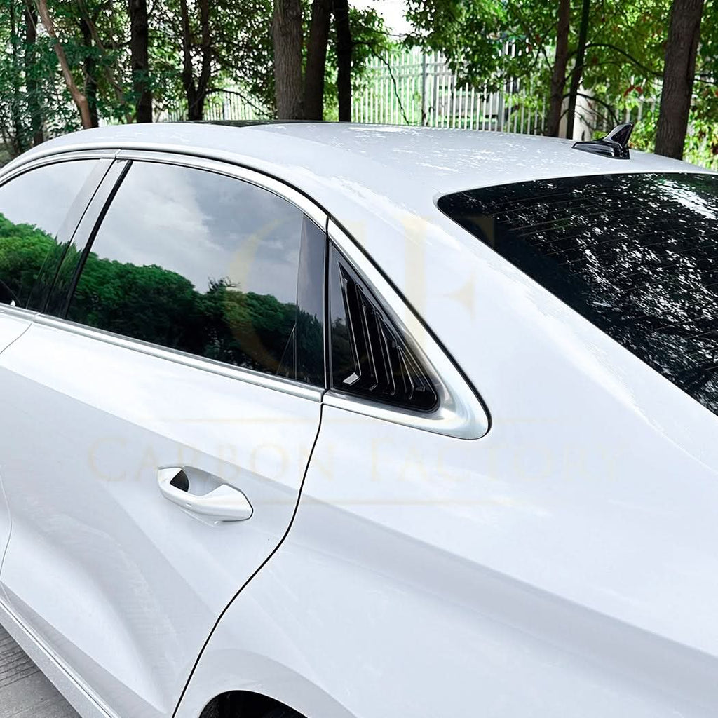 Gloss Black Window Louver Vents for Audi A3 8Y Saloon 20-Present
