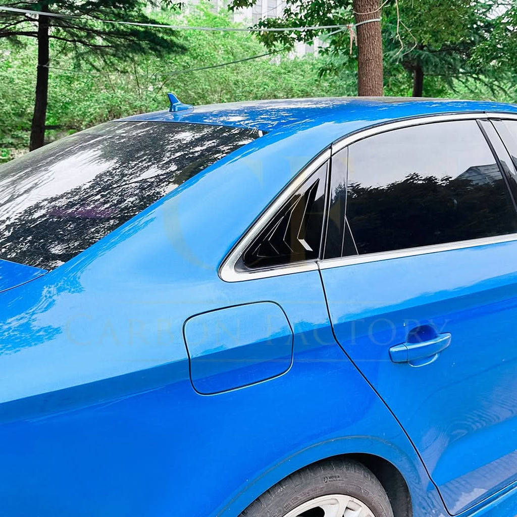 Gloss Black Window Louver Vents for Audi A3 8V S3 Saloon 13-20