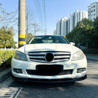 V Style Gloss Black Front Splitter for Mercedes Benz W204 C Class Standard Model 08-10