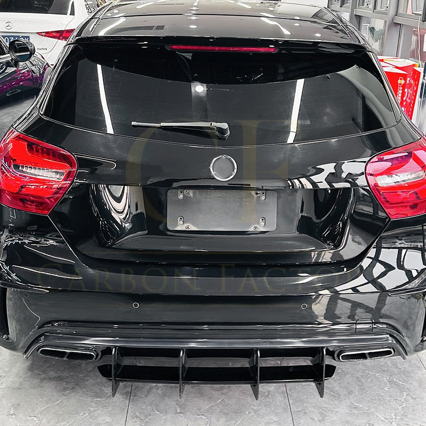 V Style Gloss Black Rear Diffuser for Mercedes Benz W176 A45 13-18