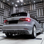V Style Gloss Black Diffuser for Audi S3 8V Hatchback 17-20