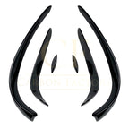 Gloss Black Front Canards (6 pcs) for Mercedes Benz W205 C Class 15-18