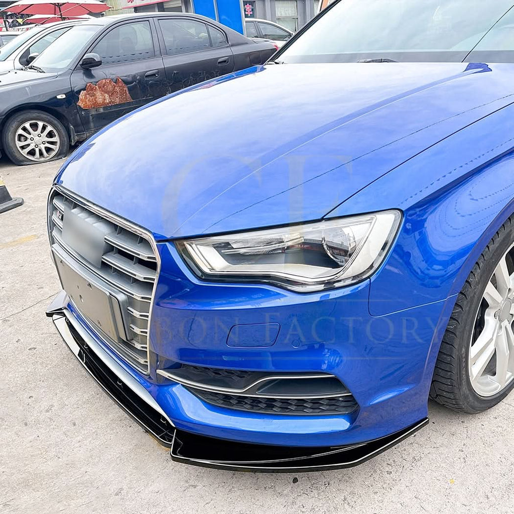 V Style Gloss Black Front Splitter for Audi A3 8V S Line & S3 13-16