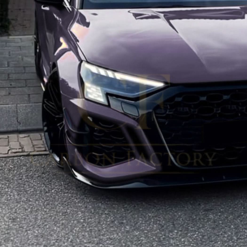 Gloss Black Front Canards for Audi 8Y RS3 20-24