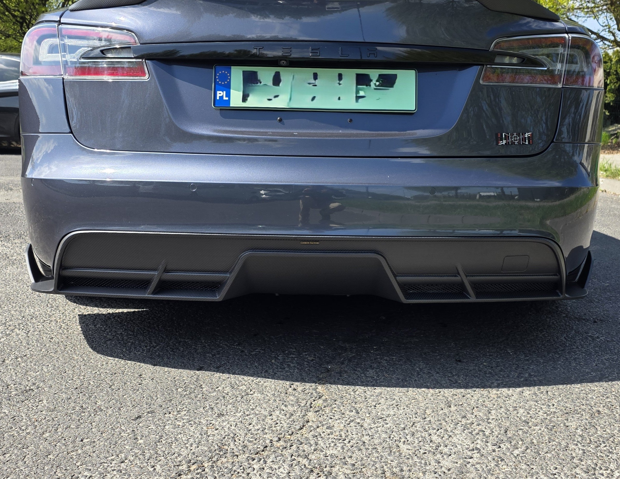 RZ Style Carbon Fibre Rear Diffuser for Tesla Model S Facelift 21-Present