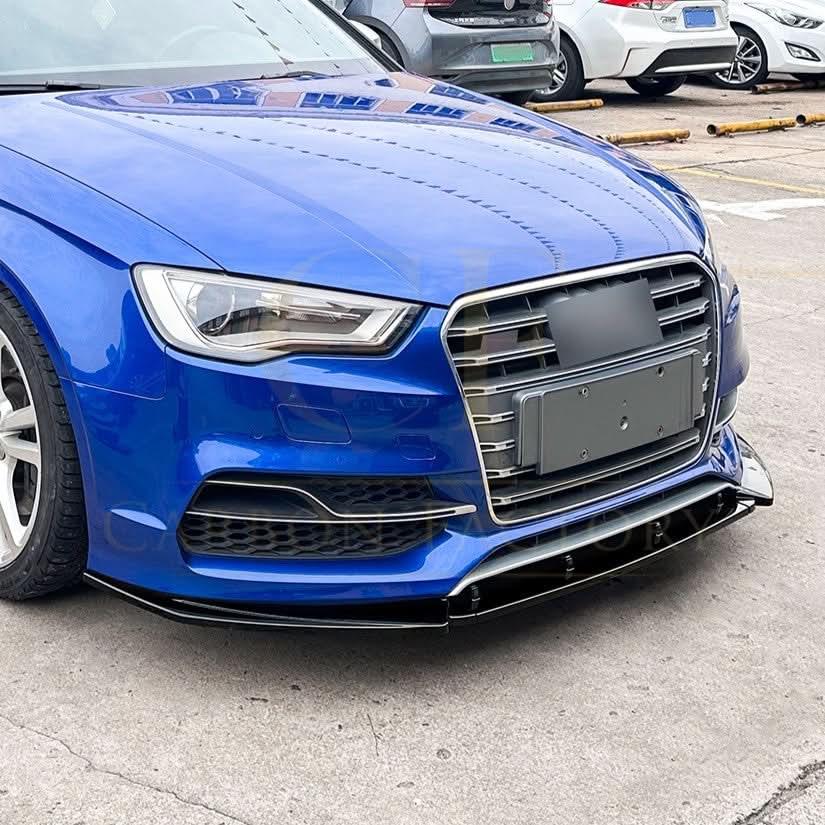 V Style Gloss Black Front Splitter for Audi A3 8V S Line & S3 13-16