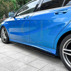 V Style Gloss Black Side Skirts for Mercedes Benz W176 A Class 13-18