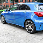 V Style Gloss Black Side Skirts for Mercedes Benz W176 A Class 13-18