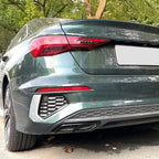 Gloss Black Exhaust Tip Covers for Audi A3 8Y S Line 20-24