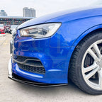 V Style Gloss Black Front Splitter for Audi A3 8V S Line & S3 13-16
