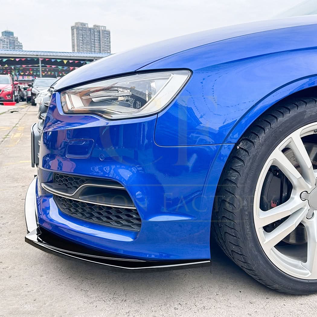 V Style Gloss Black Front Splitter for Audi A3 8V S Line & S3 13-16