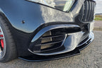 V Style Gloss Black Front Splitter for Mercedes Benz W177 A Class A45 & A45S 18-22