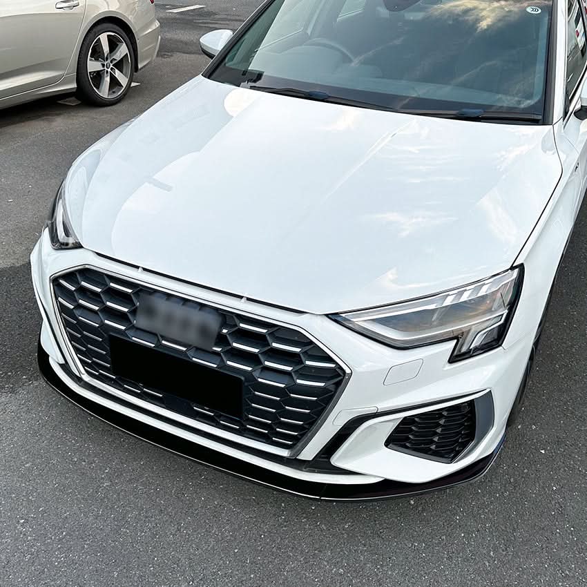 P Style Gloss Black Front Splitter for Audi A3 8Y S Line S3 20-24