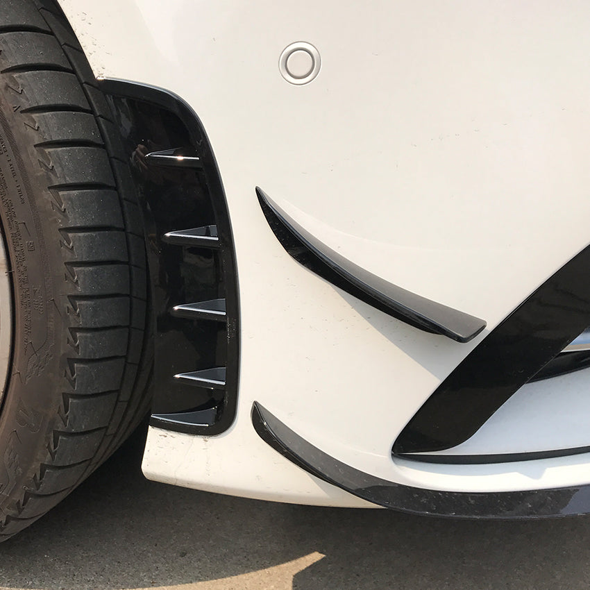 Type 1 Gloss Black Front Canards for Mercedes Benz W177 A Class AMG & A35 18-22