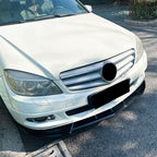 V Style Gloss Black Front Splitter for Mercedes Benz W204 C Class Standard Model 08-10