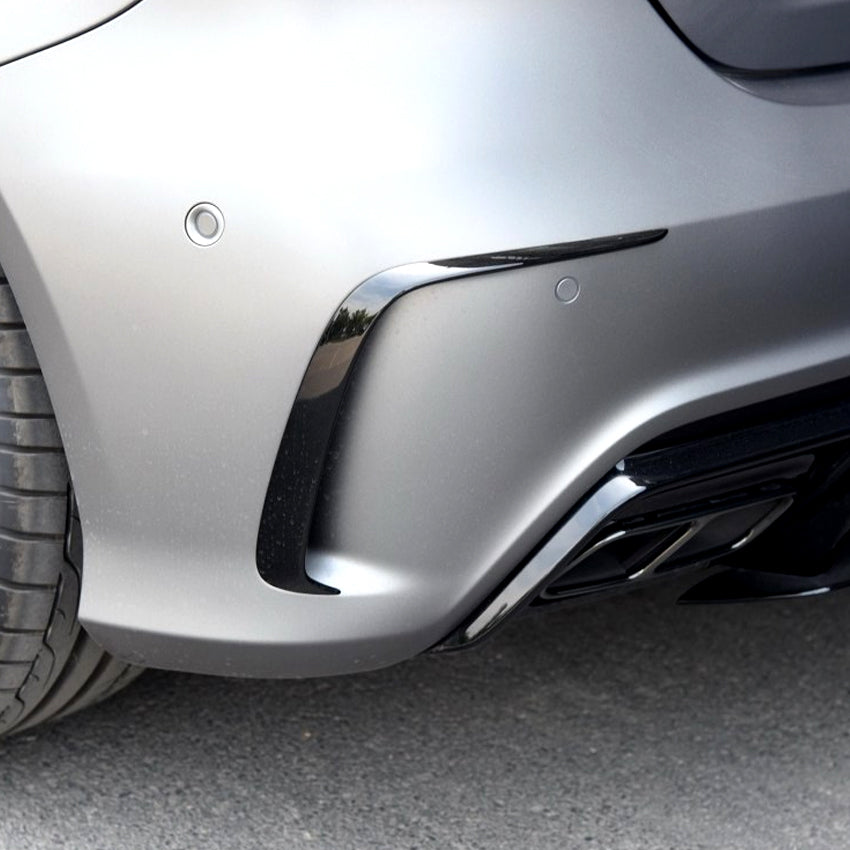 Gloss Black Rear Bumper Trims for Mercedes Benz W176 A Class 13-18