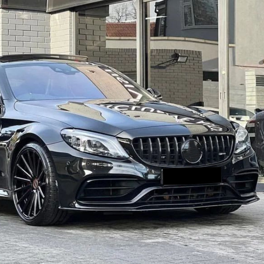 Brabus Style Gloss Black Front Splitter for Mercedes Benz W205 C63 15-22