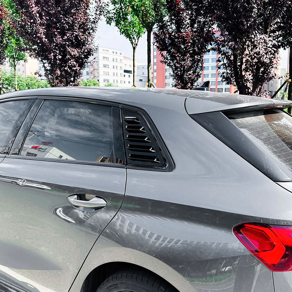 Gloss Black Window Louver Vents for Audi A3 8Y Sportback 20-Present