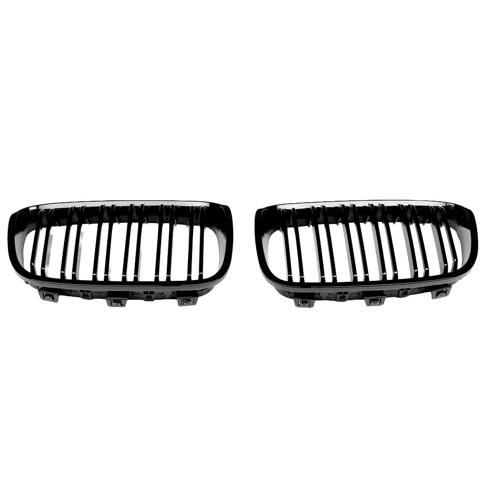 BMW F20 1 SERIES 2011-2019 GLOSS BLACK GRILL DUAL SLATS - V1