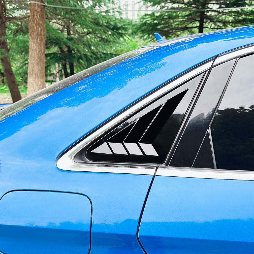 Gloss Black Window Louver Vents for Audi A3 8V S3 Saloon 13-20