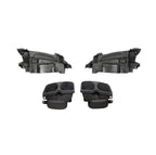 LED Style Carbon Fibre Rear Diffuser + Exhaust tips for Mercedes W213 E Class Saloon 16-20