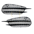 Gloss Black Front Bumper Side Grille for Mercedes Benz W205 C Class 15-18