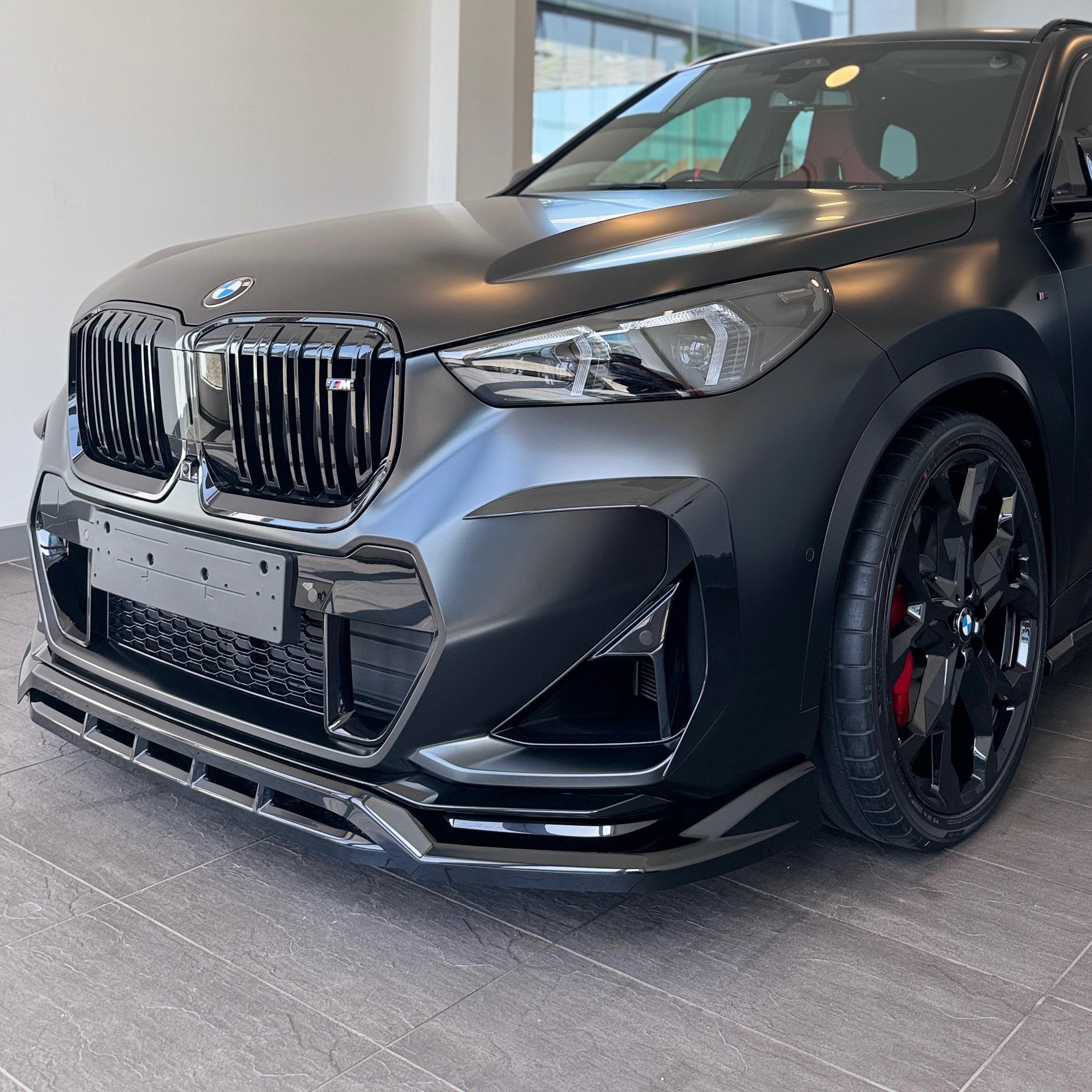 Gloss Black Front Canards for BMW U11 X1 2022-Present