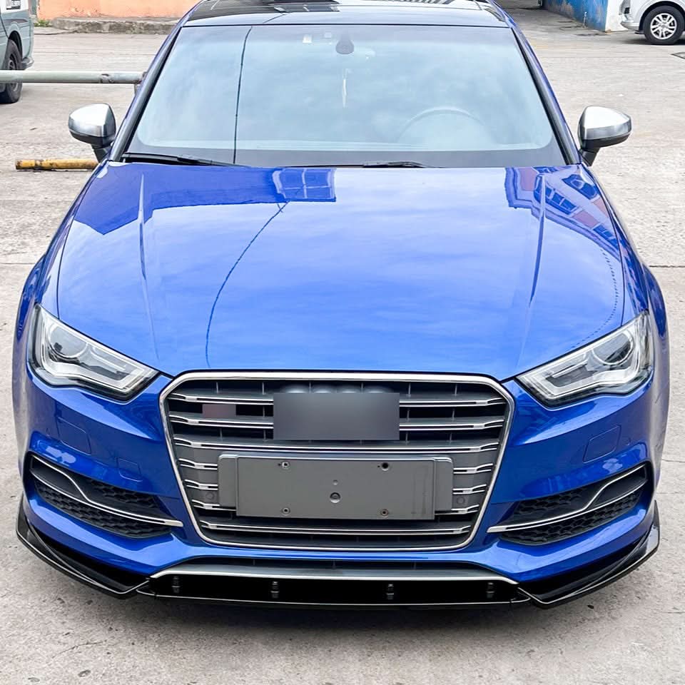 V Style Gloss Black Front Splitter for Audi A3 8V S Line & S3 13-16