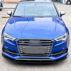 V Style Gloss Black Front Splitter for Audi A3 8V S Line & S3 13-16