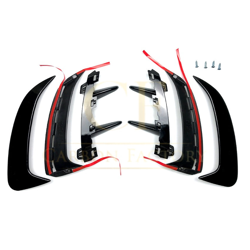 Gloss Black Rear Bumper Trims for Mercedes Benz W177 A Class Saloon 18-25 (Replacement)