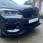 MP Style Gloss Black Front Splitter for BMW G01 X3 G02 X4 Pre-LCI 18-21