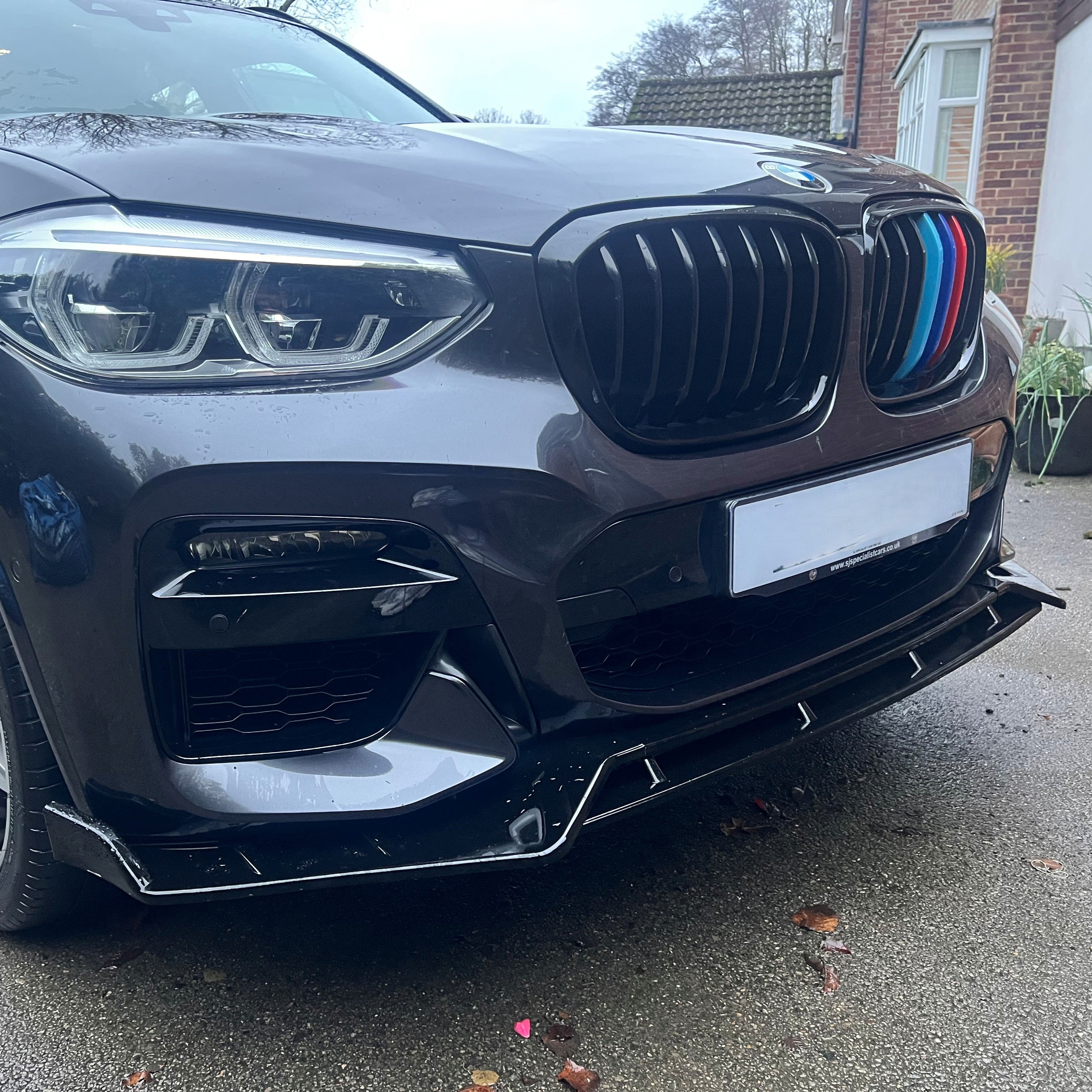 MP Style Gloss Black Front Splitter for BMW G01 X3 G02 X4 Pre-LCI 18-21