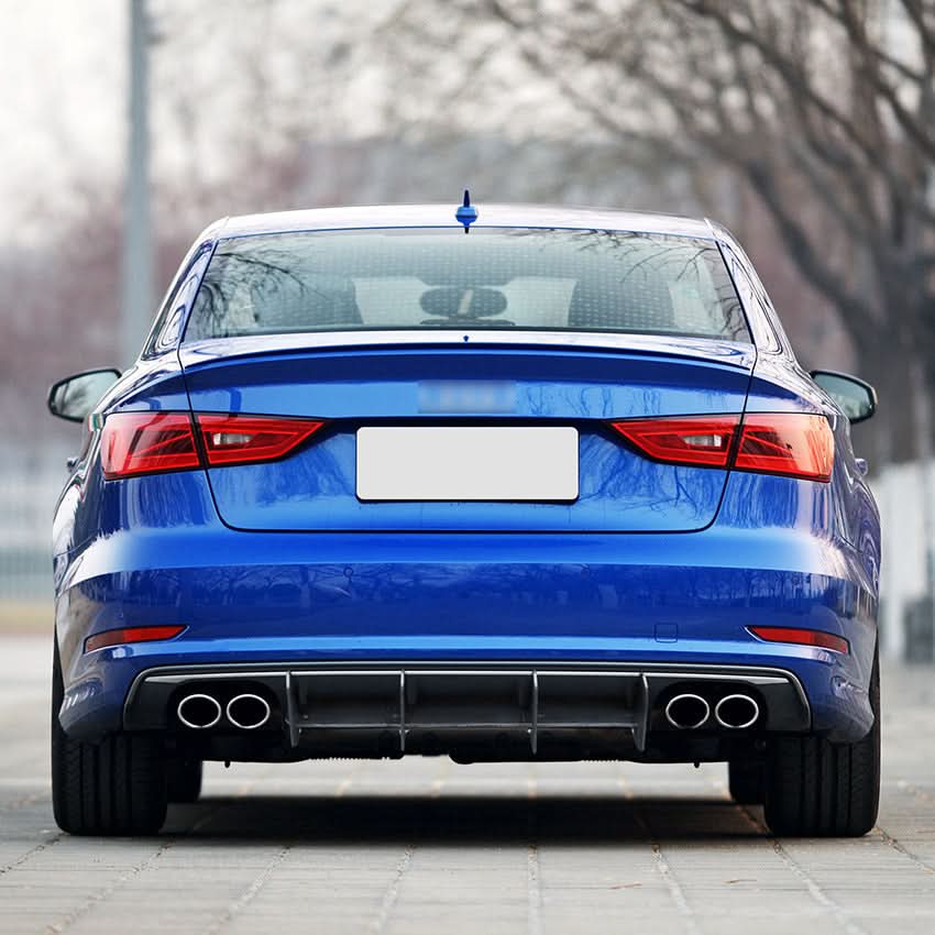V Style Gloss Black Diffuser for Audi S3 8V Saloon 13-16