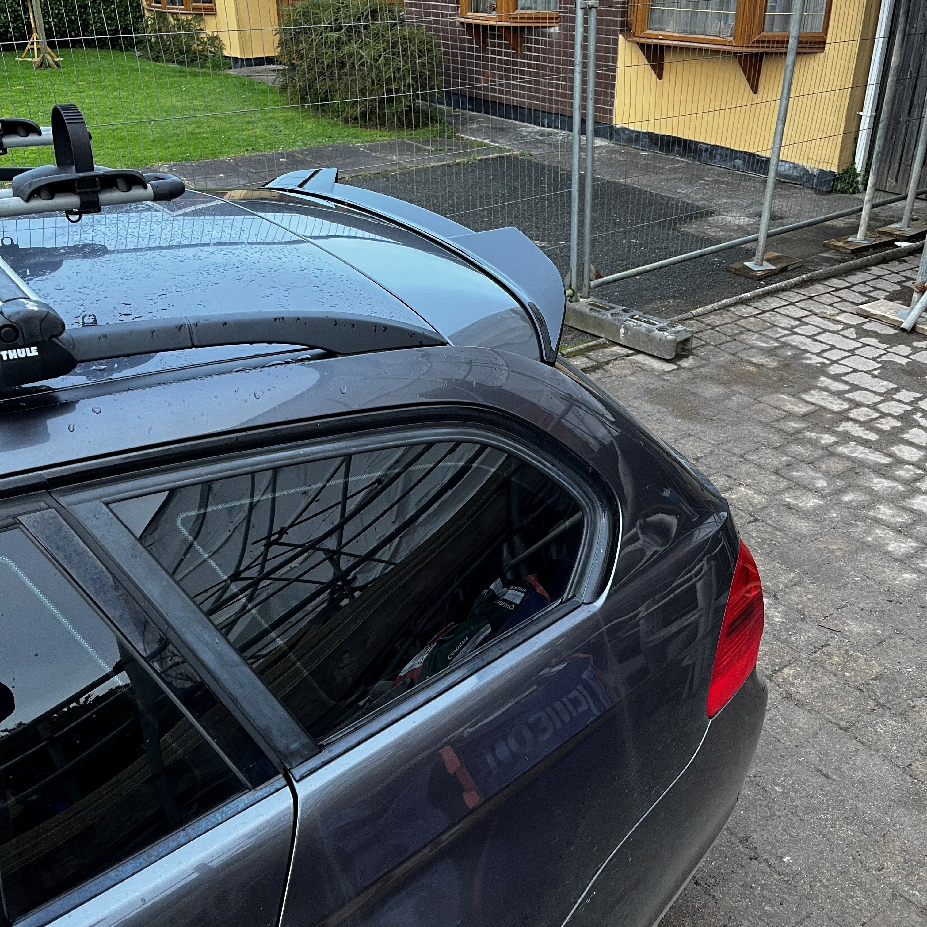 V Style Gloss Black Roof Spoiler for BMW E91 Estate 3 Series 05-13
