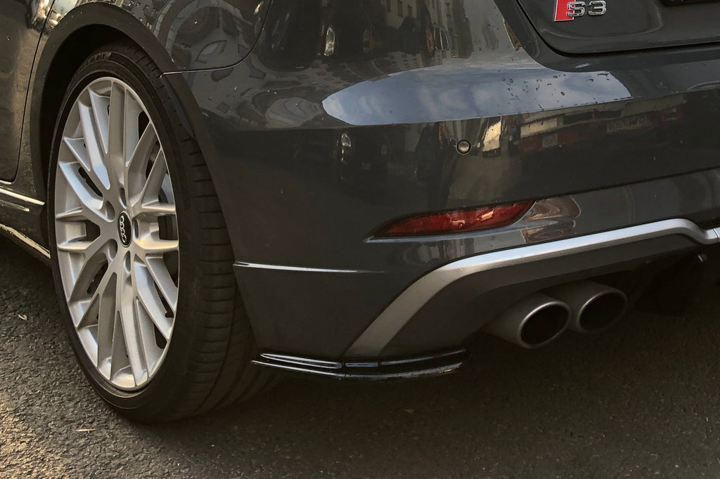 Rear Side Splitters Audi S3 8V Facelift Sportback (2017-2020) - Carbon Look