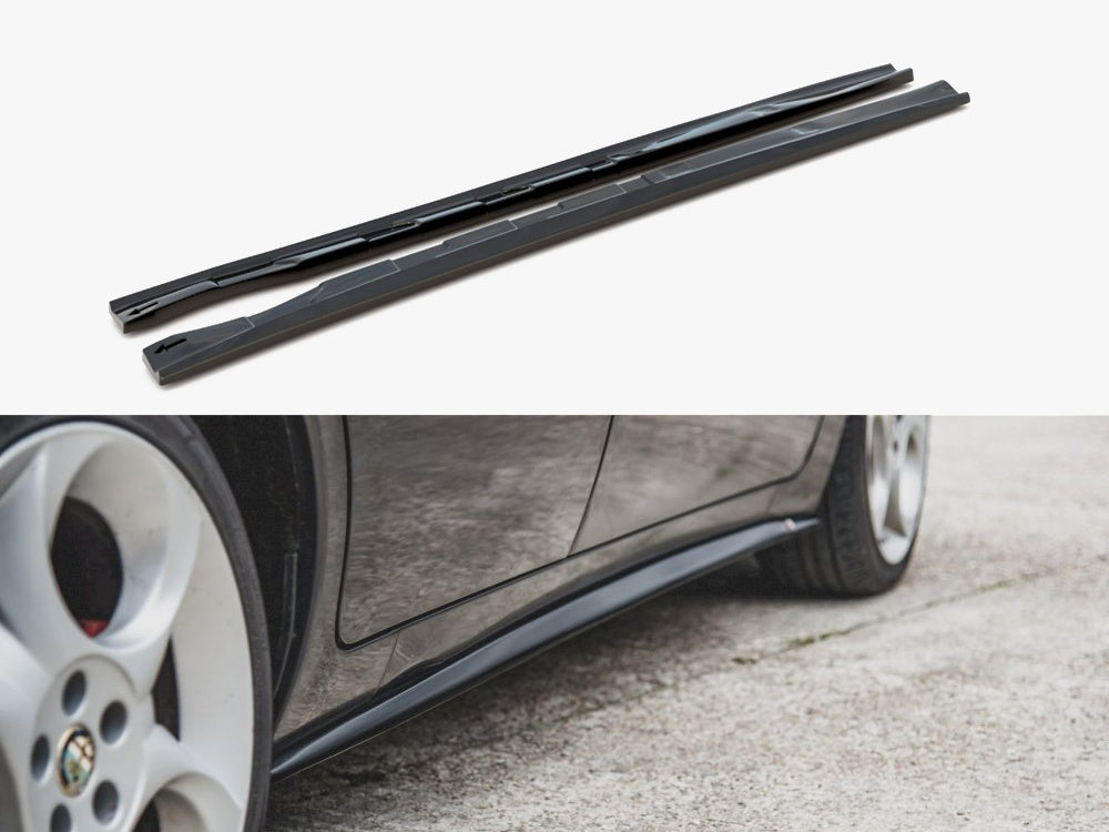 Side Skirts Diffusers Alfa Romeo 156 Facelift (2003-2006) - Textured