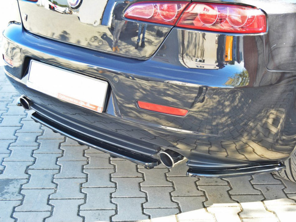 Central Rear Splitter (Vertical Bars) Alfa Romeo 159 - Gloss Black
