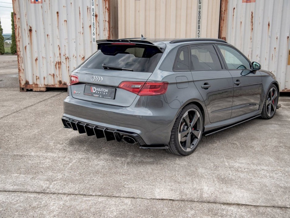 Rear Side Diffusers V2 Audi RS3 8V Sportback (2015-2016) - Carbon Look