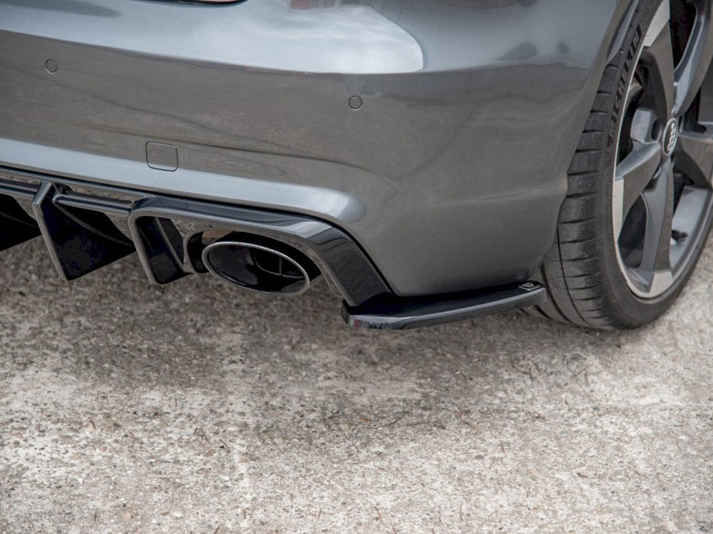 Rear Side Diffusers V2 Audi RS3 8V Sportback (2015-2016) - Carbon Look