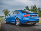 Central Rear Splitter Audi S4/ A4 S-line B8 Sedan (2008-2011) - Carbon Look