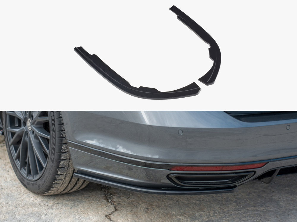 Rear Side Splitters Volkswagen Passat R-Line B8 - Carbon Look