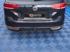 Central Rear Splitter VW Passat B8 - Carbon Look