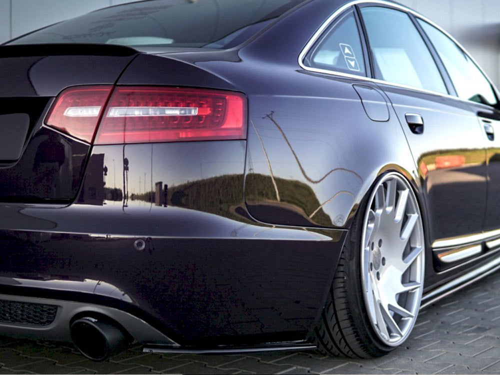 Rear Side Splitters Audi A6 C6 S-line Facelift Sedan (2008-2011) - Textured