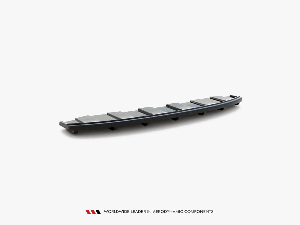 Central Rear Splitter (Vertical Bars) Audi A6 C7 S-Line Avant Exhaust 2X1 (2011-2014)